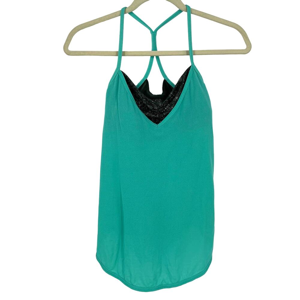 Lululemon Roll Out Bali Breeze Gator Green Jazzy Tank‎ Size 4